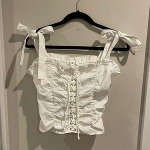 FOREVER 21 LECHE WHITE CORSET STYLE